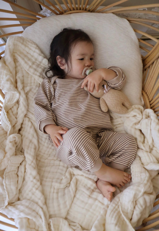 Coffee Stripe Romper